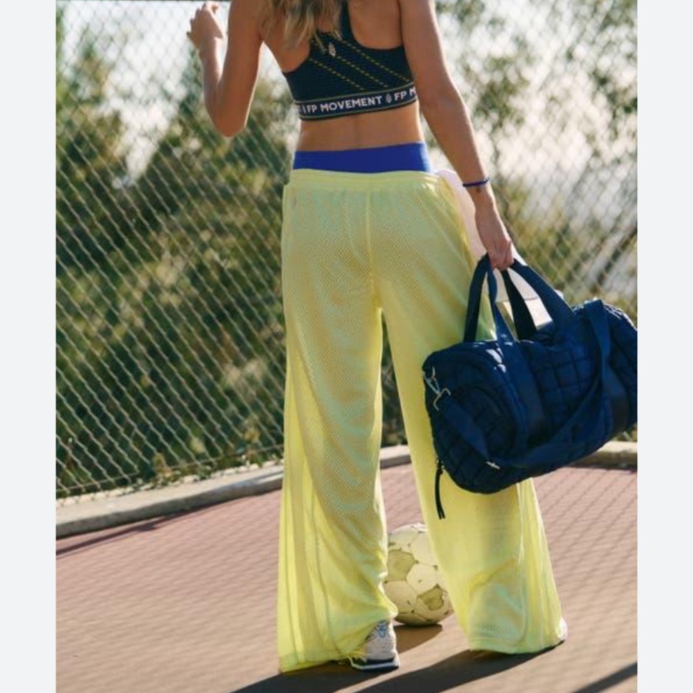 Free People FP Movement Overtime Mesh Oversized Track Basketball Pants - Picture 3 of 6
